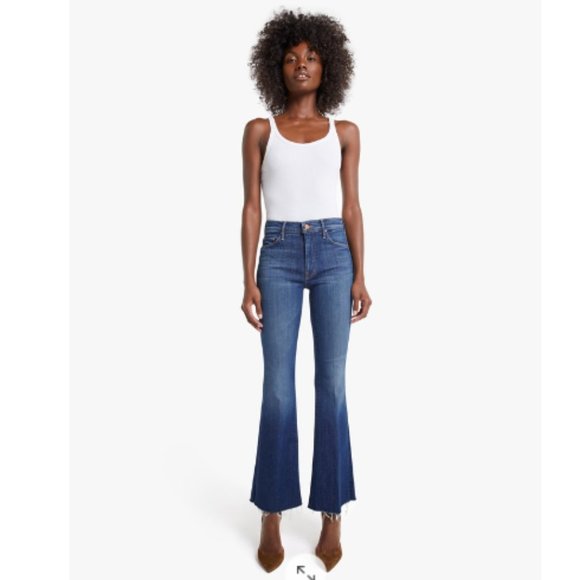 MOTHER | The Weekender Fray Flare Jeans (Skunk At The Tea Party) Size 32 NWT - Picture 1 of 15